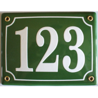 Huisnummer bord 'extra 3' 17x13 cm